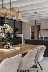 Verbouwing boerderij Etten-Leur-Studio Thirty Two-Woonkamer-Luxe maatwerk keuken en woonkamer met marmer-OBLY