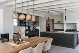 Verbouwing boerderij Etten-Leur-Studio Thirty Two-Woonkamer-Luxe maatwerk keuken en woonkamer met marmer-OBLY