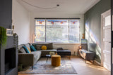 Verbouwing met aanbouw in Hillegersberg-Sensbouw-Luxe keuken design,Stalen puien interieur,Veel daglicht woning,Visgraat vloer interieur,Woonkamer met tuin verbinding-Verbouwing met moderne aanbouw-OBLY