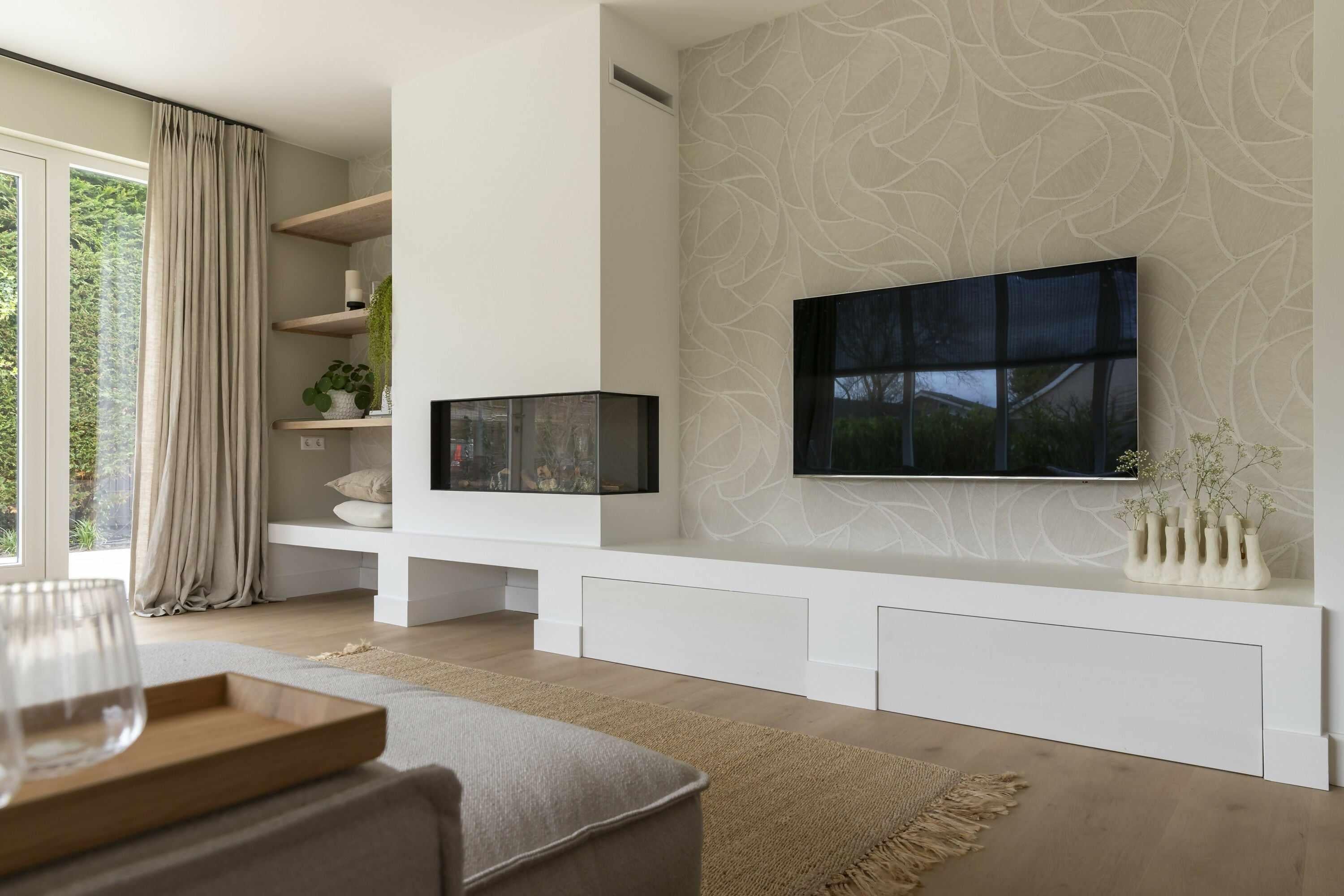 Volledige make-over in sfeervolle woning-Jessica Kuhne-Interieurontwerp,Maatwerk kasten,Sfeervol interieur,Woonkamer-Volledige make-over in sfeervolle woning-OBLY