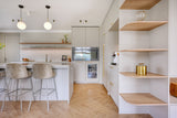 Warm familiehuis in Arnhem met maatwerk leefkeuken-Laura Hindriks interieurontwerp-Badkamer,Interieurontwerp,Keuken,leefkeuken,maatwerk keuken,nieuwbouwwoning,visgraatvloer-Nieuwbouwwoning Arnhem | Warm interieur met maatwerk keuken-OBLY