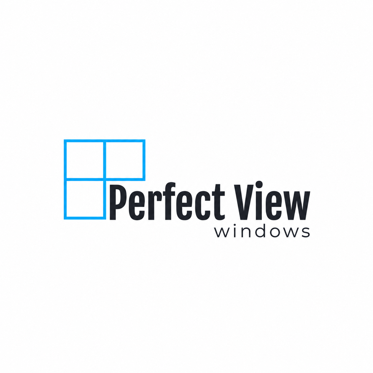 Logo van Perfect View Windows, leverancier van de glazen schuifpuien voor de moderne uitbouw van een jaren ’30 woning in Breda.
