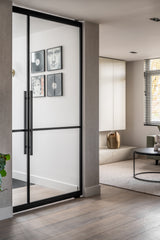 renovatie met nieuwe leefkeuken en moderne woonkamer-Studio Thirty Two-complete-woning-renovatie,interieur-ontwerp,interieur-renovatie,Keuken,keuken-renovatie,leefkeuken,moderne-indeling,uitbouw-woning,verduurzaming,woning-verbouwing,woonkamer-renovatie-Haardwand & zwarte keuken | Maatwerk interieur-OBLY