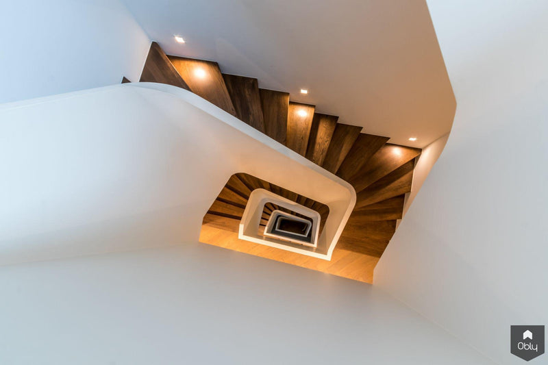 5 exclusieve wenteltrappen in één woning-Van Bruchem Staircases-alle,Entree hal trap-OBLY