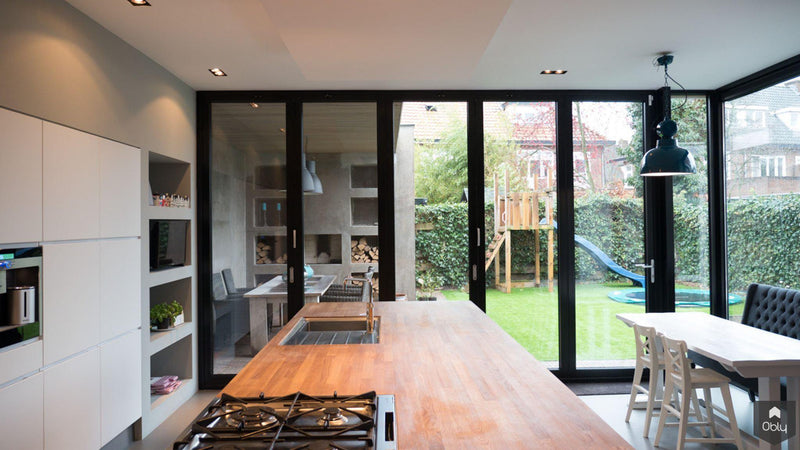 Aanbouw en renovatie 2-onder-1-kap woning-Van Os Architecten-alle,Keuken-OBLY