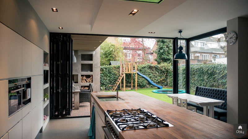Aanbouw en renovatie 2-onder-1-kap woning-Van Os Architecten-alle,Keuken-OBLY