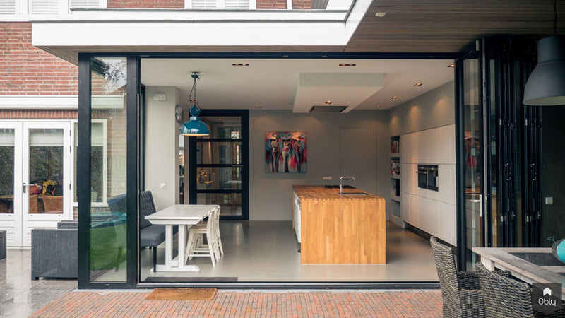 Aanbouw en renovatie 2-onder-1-kap woning-Van Os Architecten-alle,Keuken-OBLY