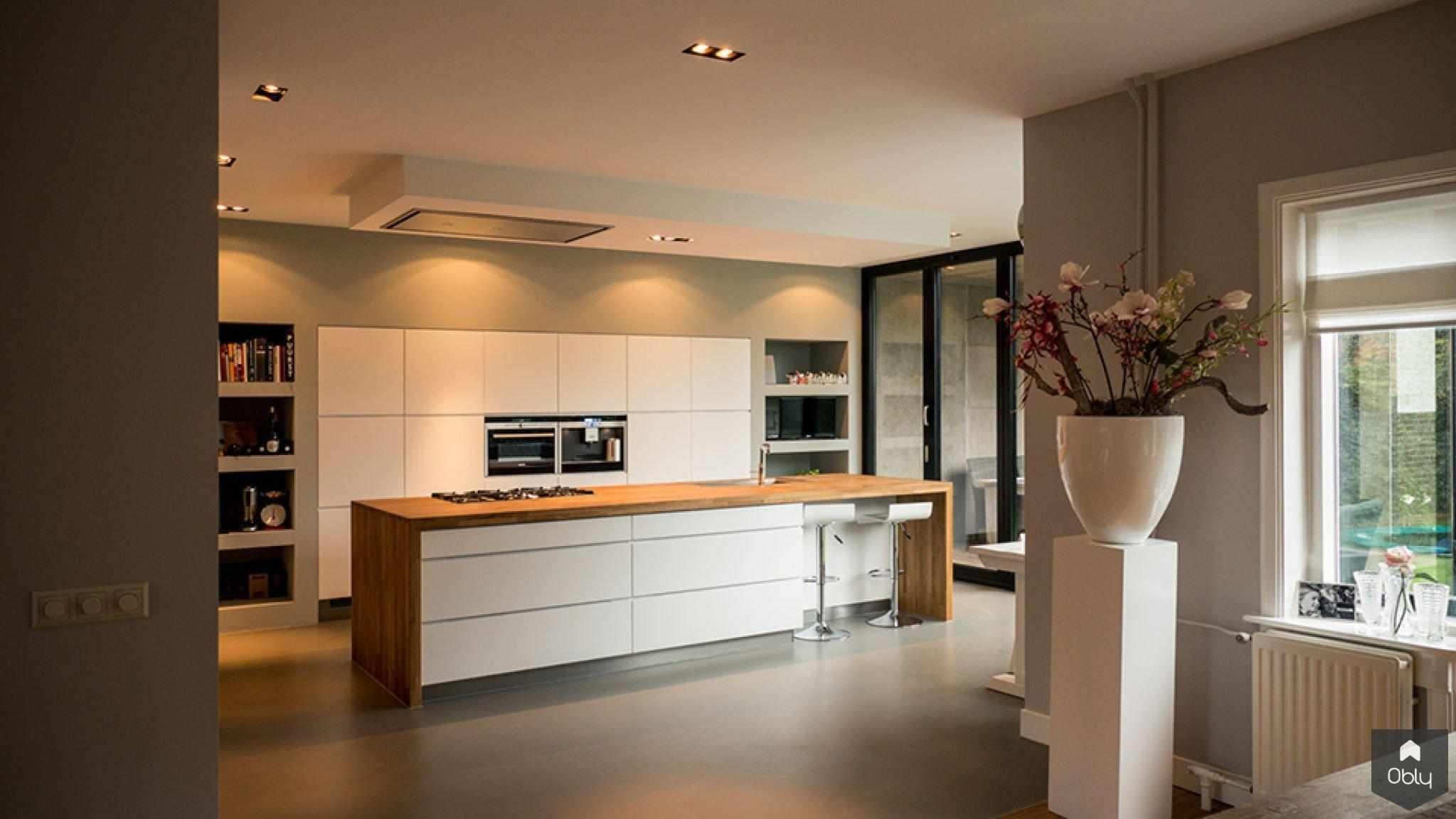 Aanbouw en renovatie 2-onder-1-kap woning-Van Os Architecten-2-onder-1-kap,Aanbouw,alle,aluminium schuifpui,Keuken,woonkeuken-OBLY