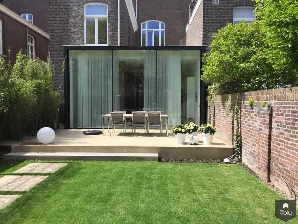 Aanbouw met schuifpui-KELLER minimal windows® by Kumasol-Aanbouw,aanbouw met schuifpui,aanbouw tuinzijde,alle,aluminium schuifpui,glazen aanbouw,moderne uitbouw,renovatie woning,strakke aanbouw,veel lichtinval woning,verbinding binnen buiten-Aanbouw met schuifpui | OBLY.com-OBLY