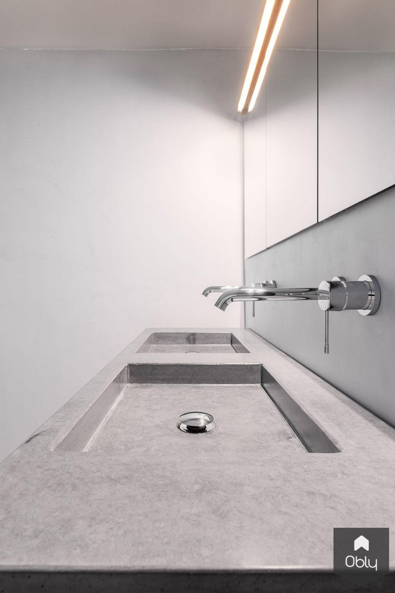 Badkamer met eikenhout en beton-Solidus Meubelen-alle,Badkamer-OBLY