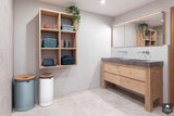 Badkamer met eikenhout en beton-Solidus Meubelen-alle,Badkamer-OBLY