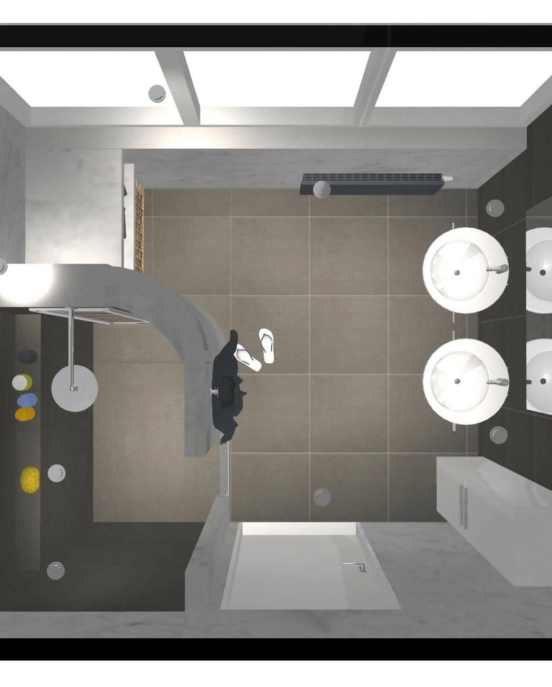Badkamer met zwart thema-OBLY-Badkamer-Badkamer met zwart thema-OBLY