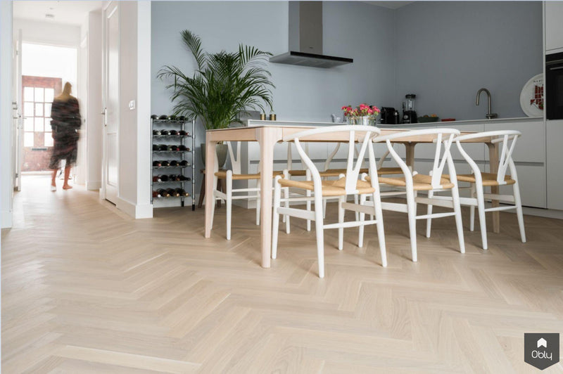 Bauwerk Eiken Monopark visgraat met spint-Vloerenhuis Amsterdam-alle,Woonkamer-OBLY