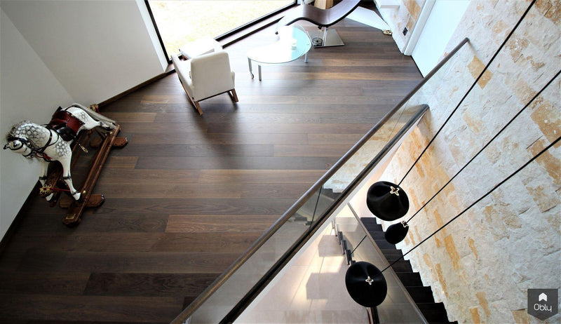 Bauwerk Parket op vloerverwarming in Amsterdamse Villa-Vloerenhuis Amsterdam-alle,Entree hal trap-OBLY