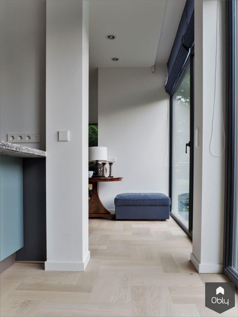 Bauwerk dubbele Quadrato in elleboog gelegd-Vloerenhuis Amsterdam-alle,Woonkamer-OBLY