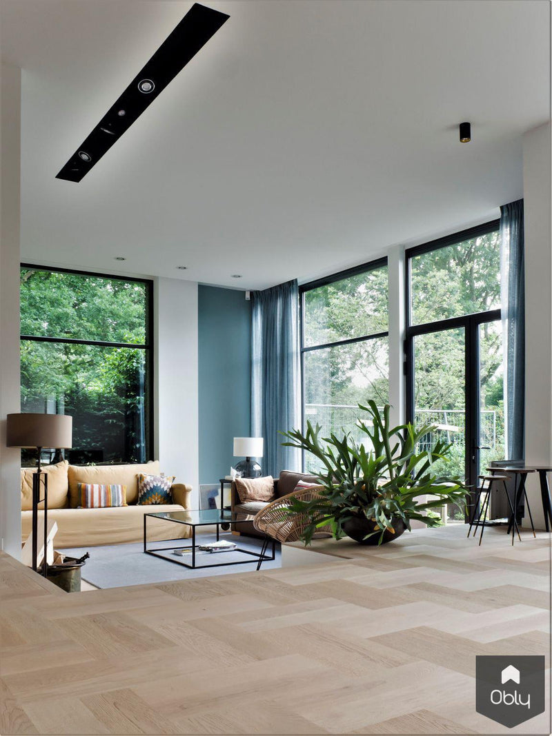 Bauwerk dubbele Quadrato in elleboog gelegd-Vloerenhuis Amsterdam-alle,Woonkamer-OBLY