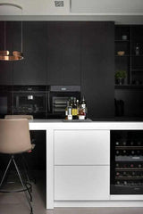 Design leefkeuken op maat-Design leefkeuken op maat-Donkere keuken,Interieur,Keuken,Keukeneiland,Sfeerverlichting-Design leefkeuken op maat-OBLY