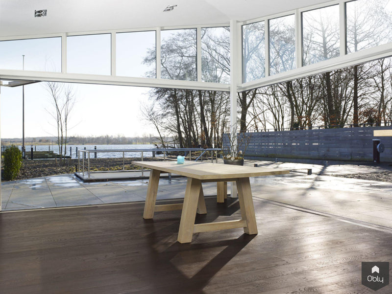 Donkere eiken parketvloer in leefkeuken-NOBEL Flooring-Aanbouw,alle-OBLY