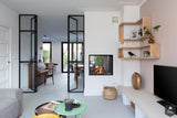 Doorkijkhaard in jaren 30 woning-Van der Pluijm Haard & Schouw-Woonkamer-Doorkijkhaard in jaren 30 woning-OBLY