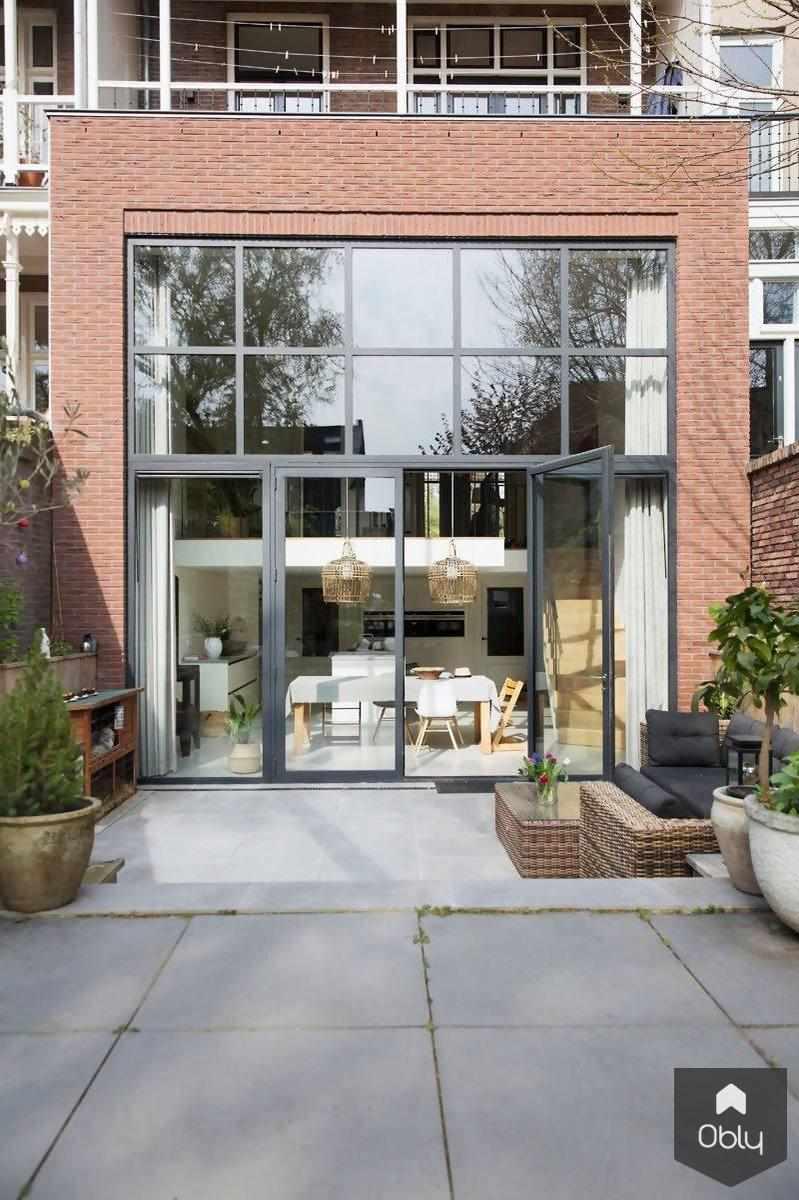 Dubbelhoge uitbouw aan singelwoning-Richèl Lubbers Architecten-Aanbouw,dubbelhoog,open leefruimte,souterrain,stedelijke renovatie,vide-Dubbelhoge uitbouw aan singelwoning -OBLY