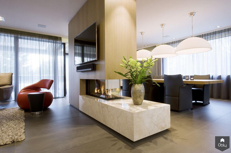 Eetkamer roomdivider gashaard villa-Paul Theuws Interieur-alle,Eetkamer-OBLY