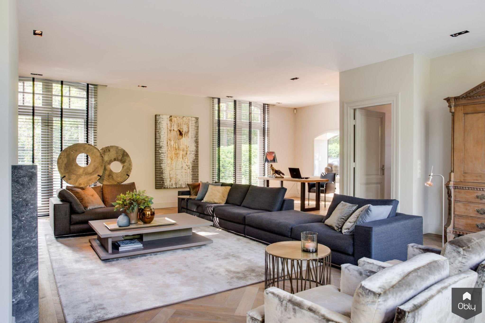 Eigentijds Jachthuis-Erik Koijen-alle,exclusieve woning,jachthuis renovatie,marmer interieur,wengé keuken,Woonkamer-OBLY
