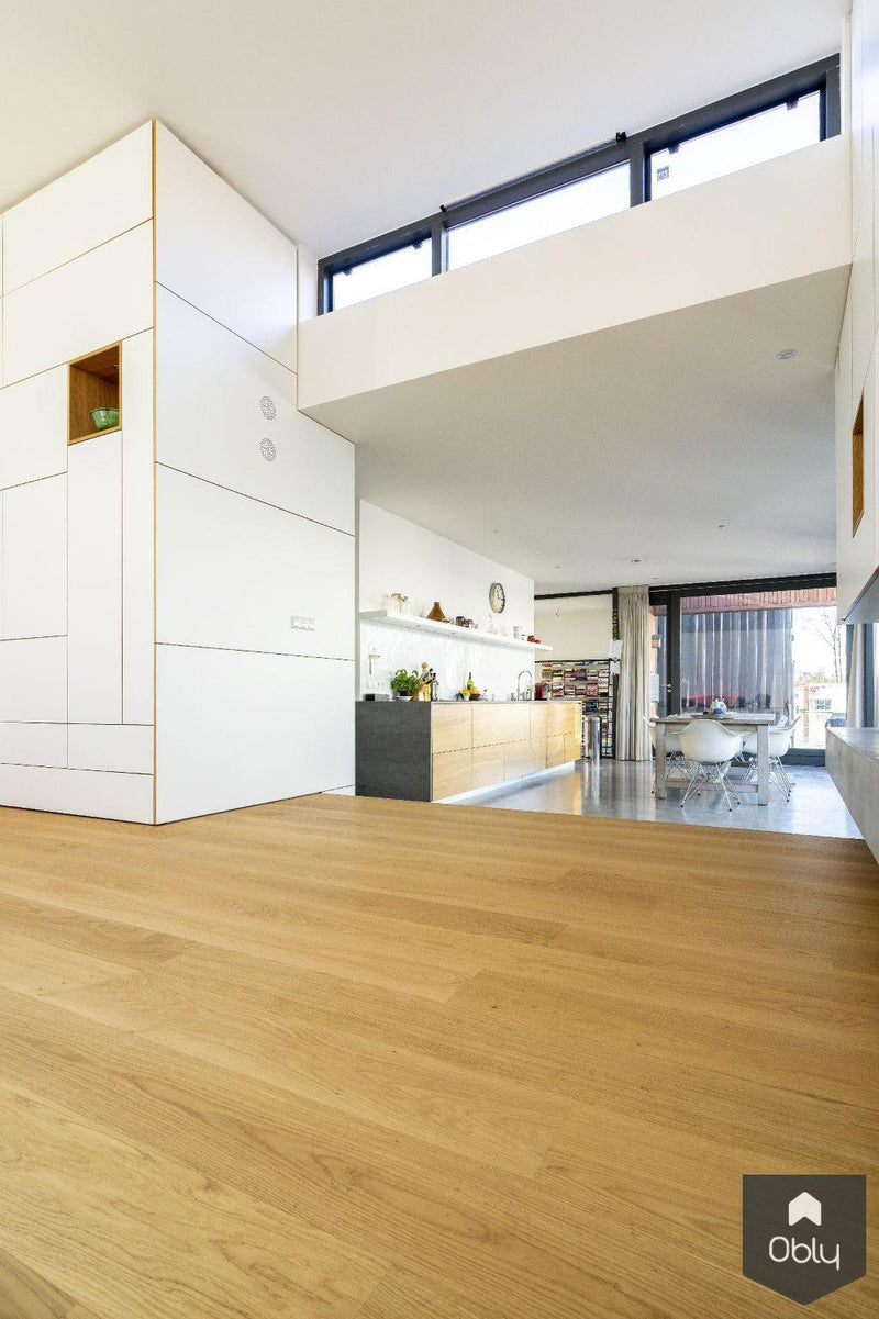 Eiken parketvloer in woonark-Vloerenhuis Amsterdam-alle,Woonkamer-OBLY