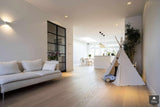 Eiken vloer in jaren ’30 woning in Heemstede met vloerverwarming-Vloerenhuis Amsterdam-alle,eiken vloer,jaren 30 woning,jaren 30 woning Heemstede,LaLegno vloer,Parketvloer,vloerverwarming,Woonkamer-OBLY