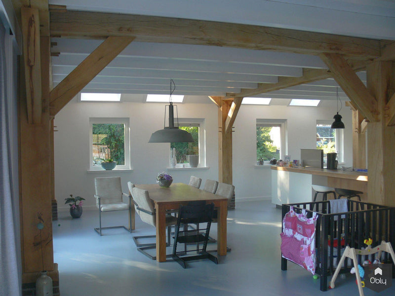 Eikenhouten gebinten woning-Robuust Eiken-alle,Woonkamer-OBLY