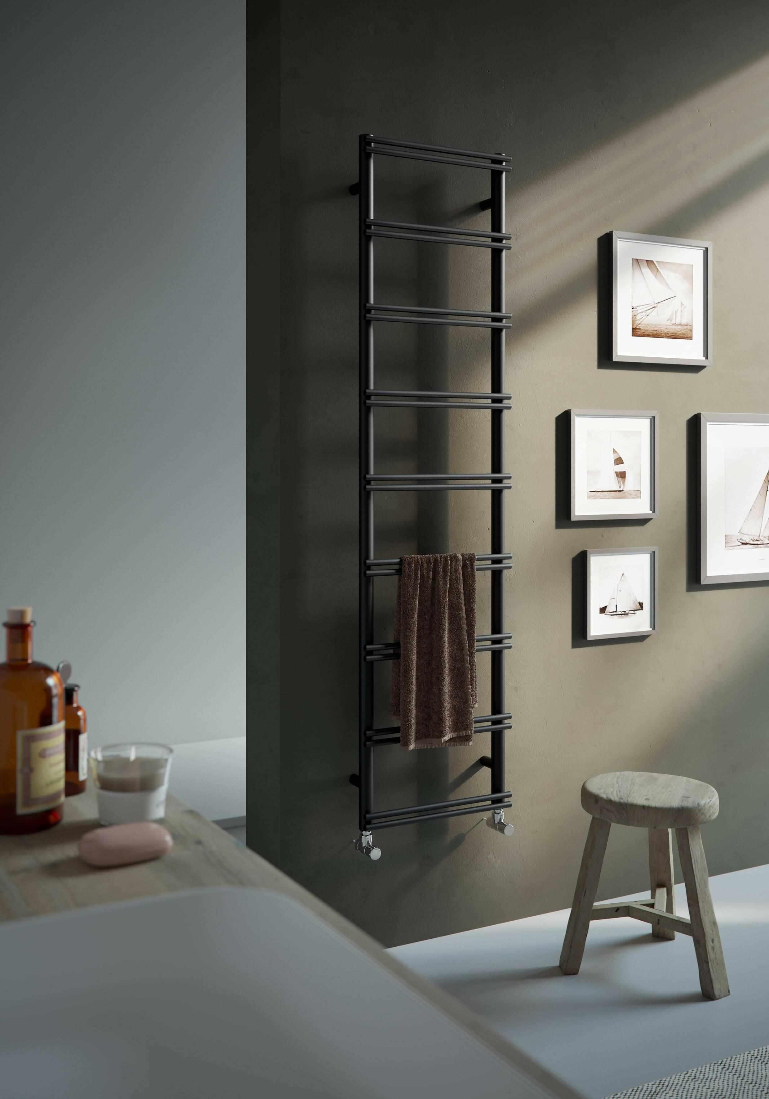 Elektrische handdoekhouder EMMA-Instamat-badkamer,badkamer verwarming,elektrische handdoekhouder,handdoekradiator,Instamat,minimalistisch design,moderne badkamer,wandradiator-OBLY