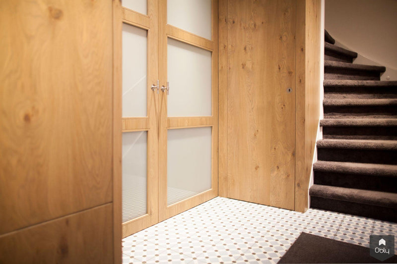 Entree hal en garderobe Eiken hout-Wood Creations-alle,Entree hal trap-OBLY