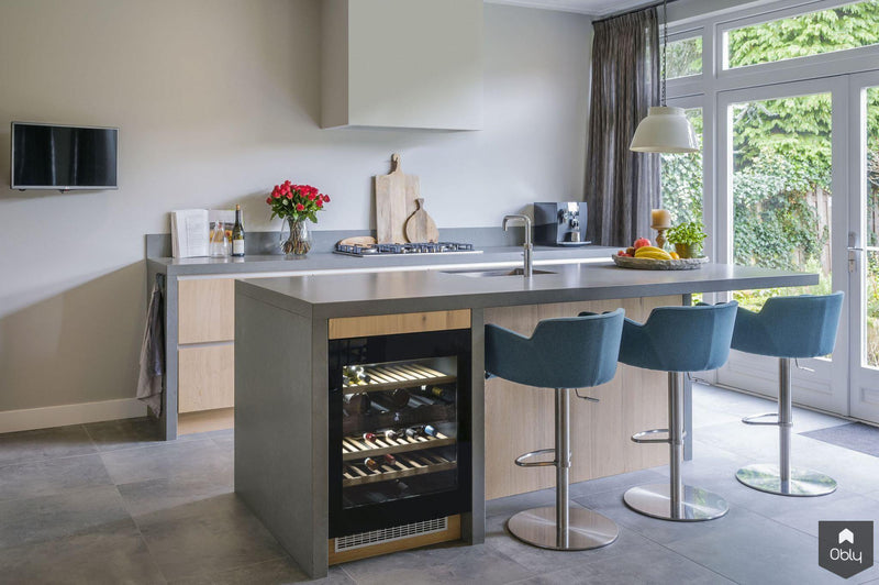 Frank! Eiken keuken met composiet betonlook werkblad-Frank! Maatwerk Keukens-alle,Keuken-OBLY