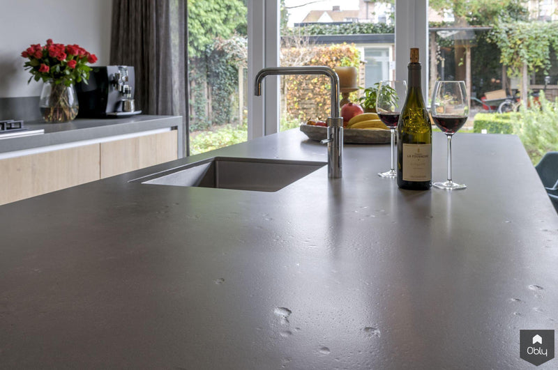 Frank! Eiken keuken met composiet betonlook werkblad-Frank! Maatwerk Keukens-alle,Keuken-OBLY