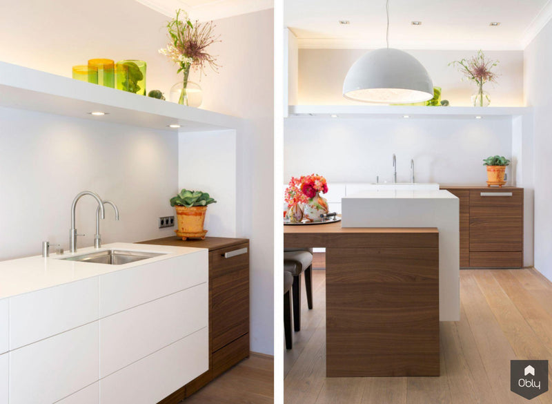 Frank! Ligna-model keuken van Corian en notenfineer-Frank! Maatwerk Keukens-alle,Keuken-OBLY