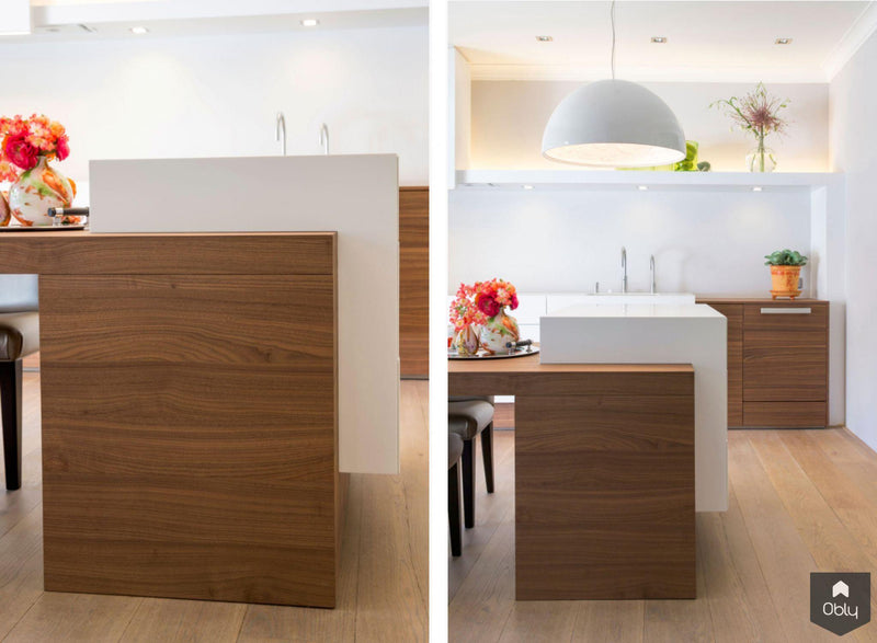 Frank! Ligna-model keuken van Corian en notenfineer-Frank! Maatwerk Keukens-alle,Keuken-OBLY