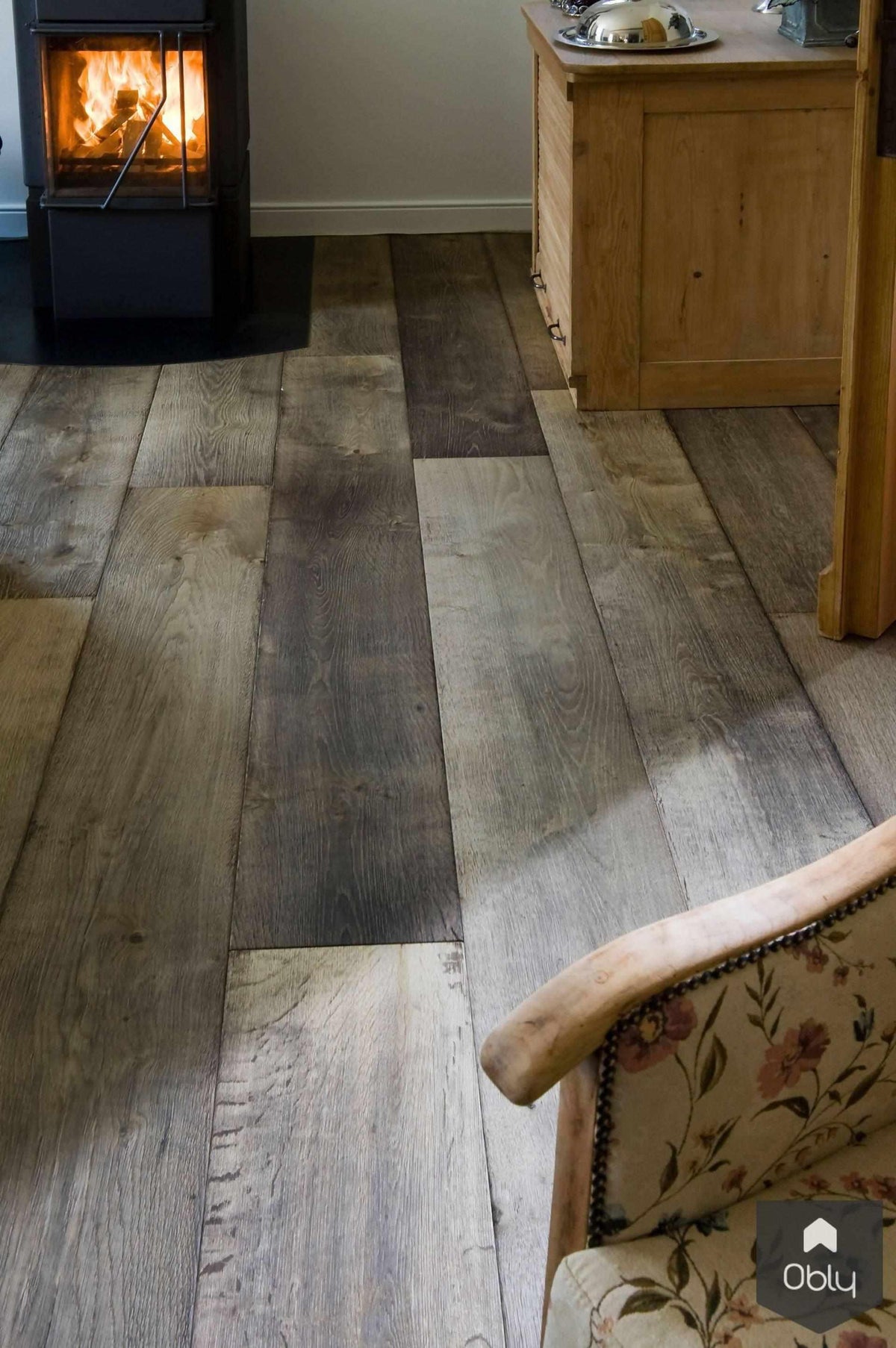 Gebleekte houten vloer-Pruysen Parket-alle,Woonkamer-Gebleekte houten vloer | OBLY.com-OBLY