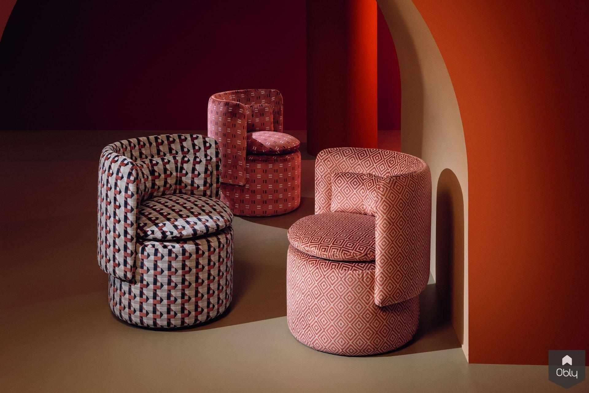 Geometrische prints vol historie-The Romo Group Nederland-alle,design textielcollectie,geometrische meubelstoffen,kleurrijke interieurstoffen,london transport design,luxe fluwelen prints,retro patroonstoffen,statement stoffering,underground vol. ii,Woonkamer-OBLY
