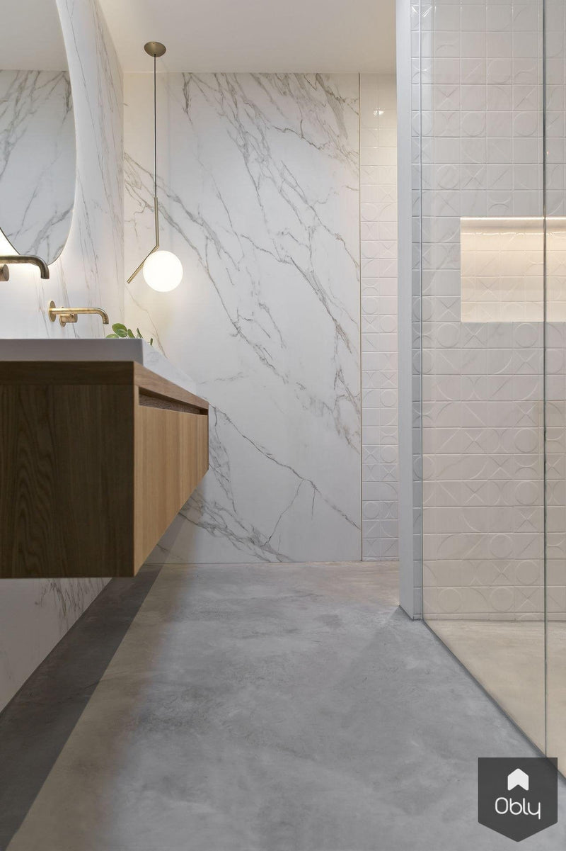 Gevlinderde betonvloer in moderne villa-Willem Designvloeren B.V.-alle,Keuken-OBLY