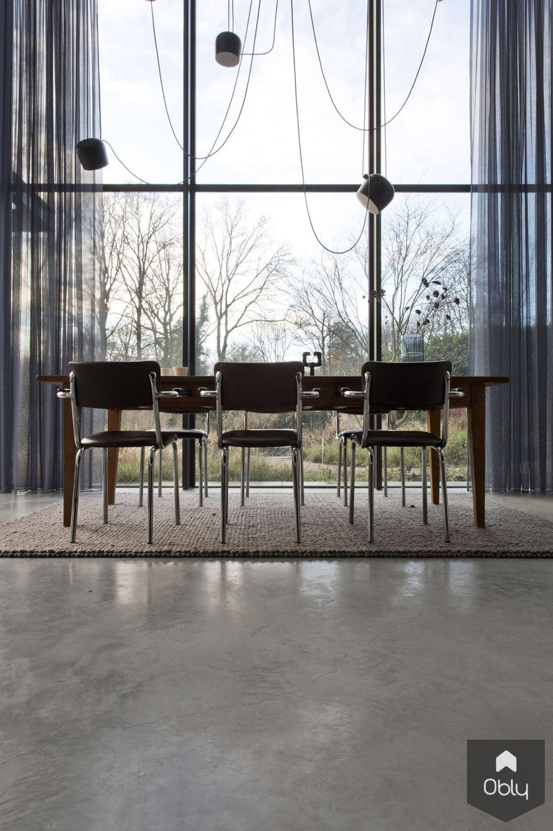Gevlinderde betonvloer in moderne villa-Willem Designvloeren B.V.-alle,Keuken-OBLY