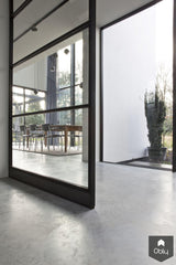 Gevlinderde betonvloer in moderne villa-Willem Designvloeren B.V.-alle,Keuken-OBLY