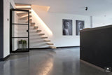 Gevlinderde woonbeton vloer en stalen deuren-Willem Designvloeren B.V.-alle, Woonkamer-Gevlinderde woonbeton vloer en stalen deuren | OBLY.com-OBLY