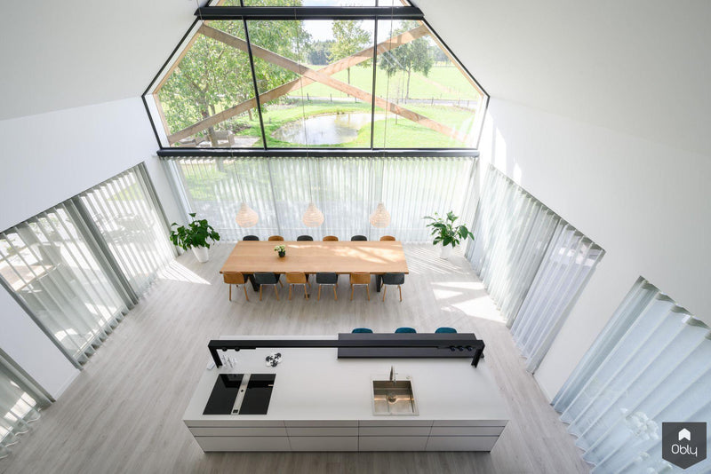 Glazen Valcucine keukeneiland in moderne villa-Bert van Vlijmen-alle,Keuken-OBLY
