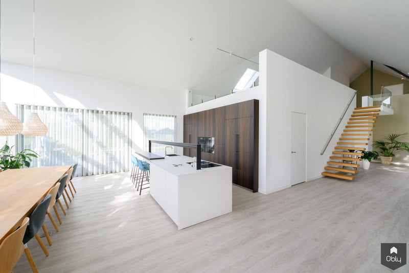 Glazen Valcucine keukeneiland in moderne villa-Bert van Vlijmen-alle,Keuken-OBLY
