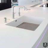 Greeploze hoogglans keuken met Corian werkblad-Cora Techniek-alle,Keuken-OBLY