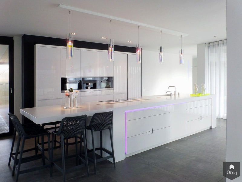 Greeploze hoogglans keuken met Corian werkblad-Cora Techniek-alle,Keuken-OBLY