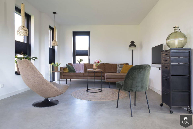 Grijze woonbetonvloer in nieuwbouwwoning-Willem Designvloeren B.V.-alle,Keuken,Woonkamer-Grijze woonbetonvloer in nieuwbouwwoning | OBLY.com-OBLY