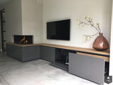 Haard/ tv-meubel op maat en enkele stalen deur-Bjorn Interieurontwerp & Realisatie-alle,Woonkamer-OBLY