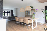 Handgemaakte massief eiken tafel-Metalstuff-alle,Eetkamer-OBLY