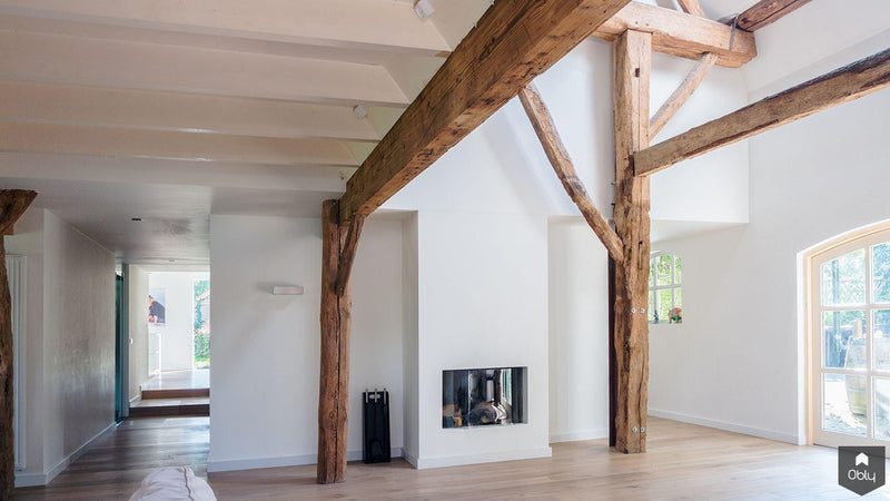 Herindeling woonboerderij met woonkeuken-Van Os Architecten-alle,Woonkamer-OBLY