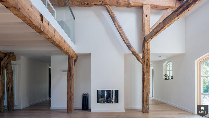 Herindeling woonboerderij met woonkeuken-Van Os Architecten-alle,Woonkamer-OBLY
